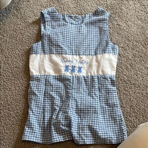 Blue Gingham Easter Dress